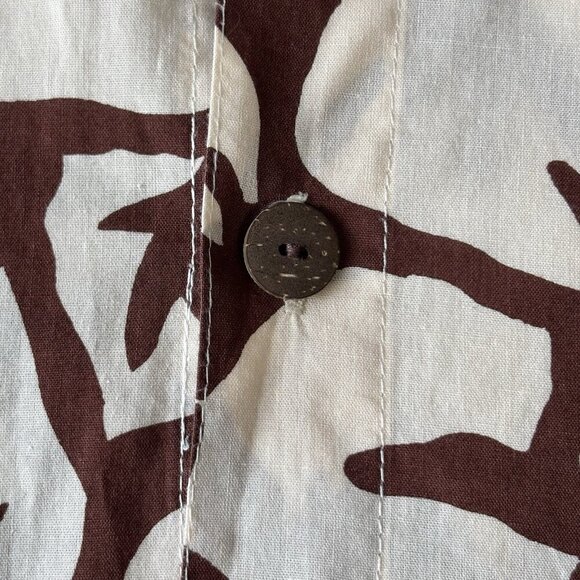 Wayan Natural Wear Vintage Mens 2XL Brown Hawaiian Button Up Short Sleeve Shirt - Picture 8 of 16